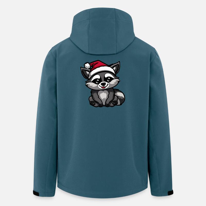Waschbär Weihnachten - Recycelte Männer Softshell-Jacke von Stanley/Stella - Dunkles Petrol