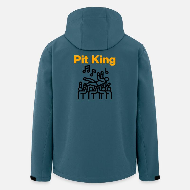 Pit King, Mosh Monarch! - Recycelte Männer Softshell-Jacke von Stanley/Stella - Dunkles Petrol
