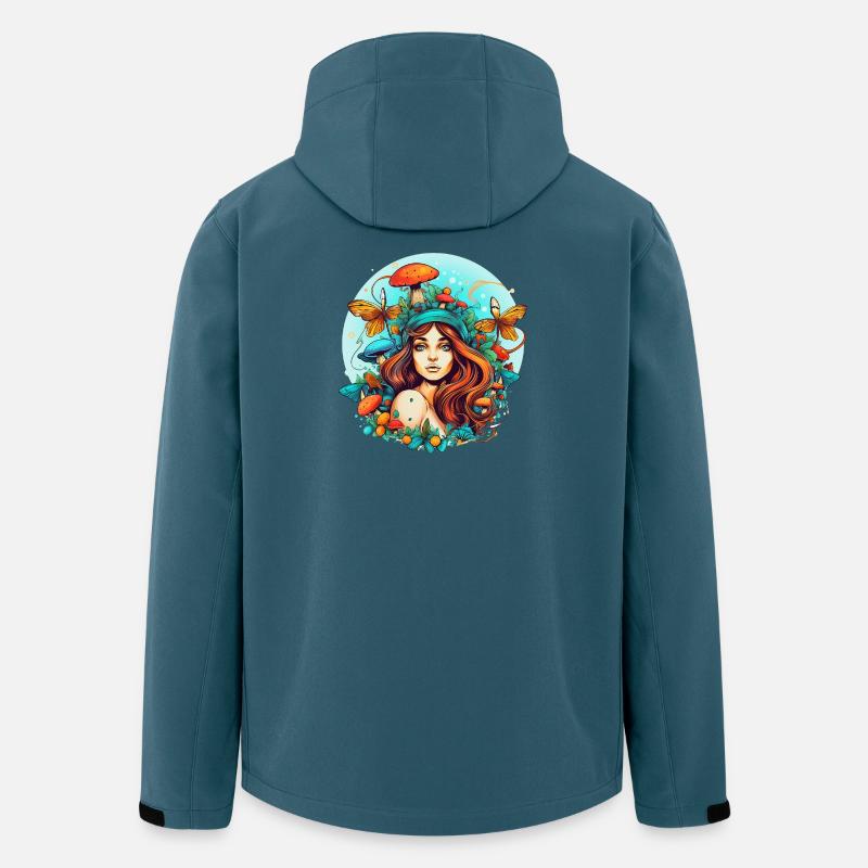 Forêt de conte de fées - Veste softshell homme en polyester recyclé Stanley/Stella - bleu pétrole foncé