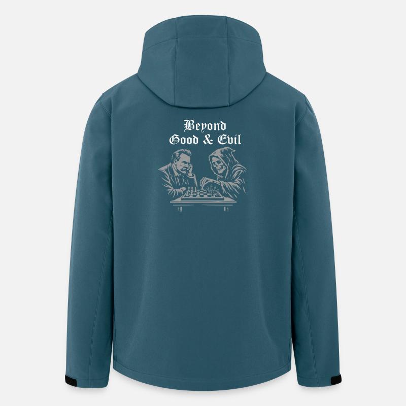 Nietzsche spelar schack mot skelett - Softshelljacka herr i återvunnen polyester Stanley/Stella - mörk petrol