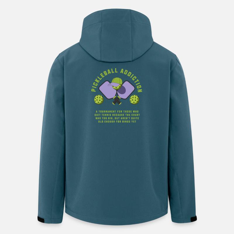 Pickleball Addiction - Veste softshell homme en polyester recyclé Stanley/Stella - bleu pétrole foncé