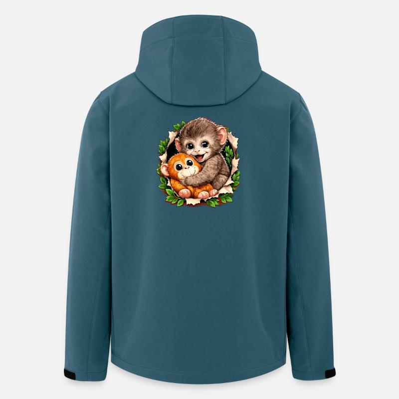 Tendance virale du Baby Monkey Punch - Veste softshell homme en polyester recyclé Stanley/Stella - bleu pétrole foncé