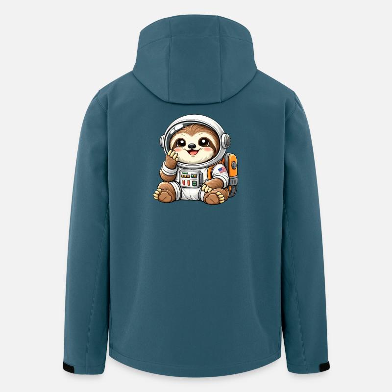 Cute Sloth Astronaut Space Universe - Men’s Recycled Softshell Jacket by Stanley/Stella - stargazer