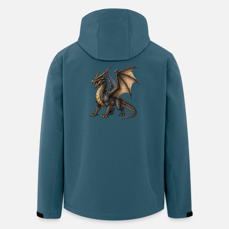 Drache Flammenklaue - Recycelte Männer Softshell-Jacke von Stanley/Stella - Dunkles Petrol