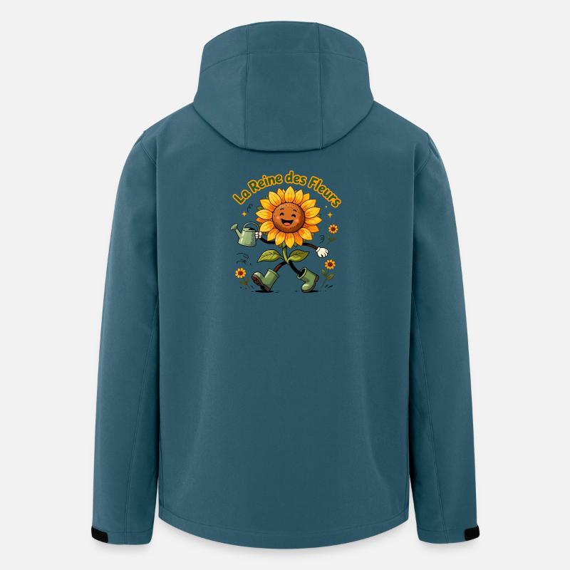 La Reine des Fleurs Jardin Joyeux - Veste softshell homme en polyester recyclé Stanley/Stella - bleu pétrole foncé