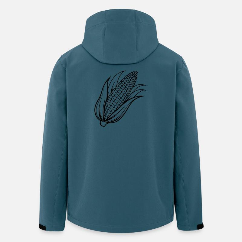 Maïs - Veste softshell homme en polyester recyclé Stanley/Stella - bleu pétrole foncé