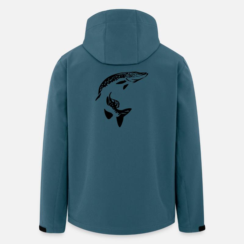 Hecht - Recycelte Männer Softshell-Jacke von Stanley/Stella - Dunkles Petrol