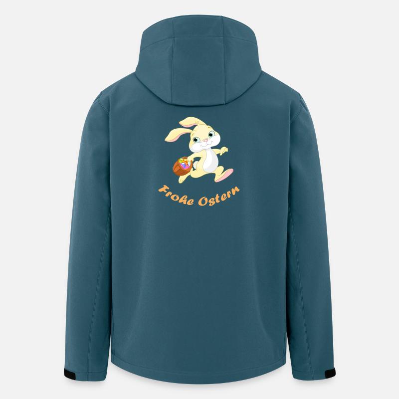 Pâques - Veste softshell homme en polyester recyclé Stanley/Stella - bleu pétrole foncé