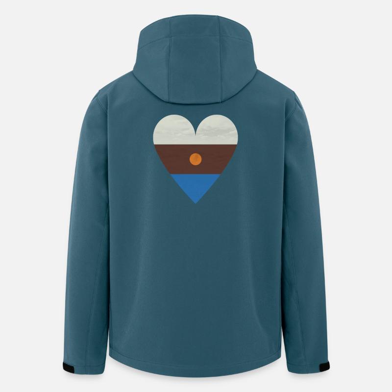 4 Elemente - Recycelte Männer Softshell-Jacke von Stanley/Stella - Dunkles Petrol