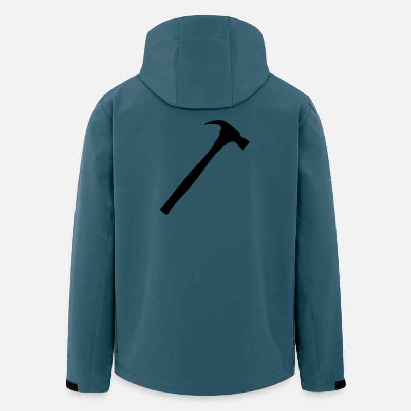 Zimmermannshammer, Zimmermannshammer - Recycelte Männer Softshell-Jacke von Stanley/Stella - Dunkles Petrol