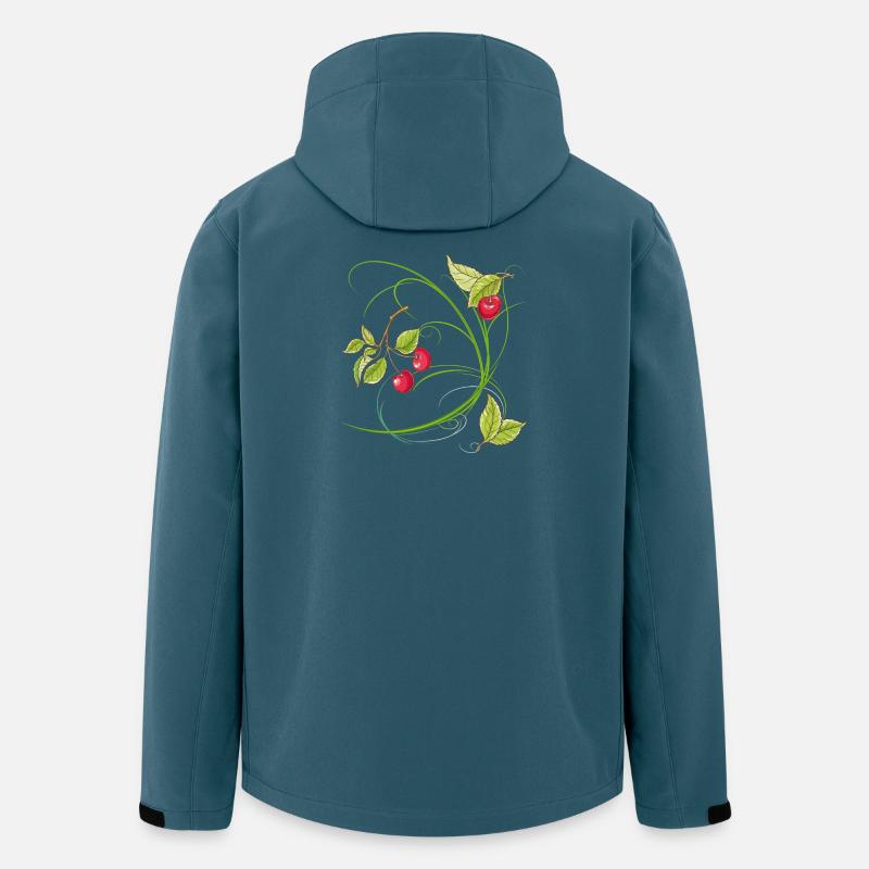 Kirschen,Obst - Recycelte Männer Softshell-Jacke von Stanley/Stella - Dunkles Petrol