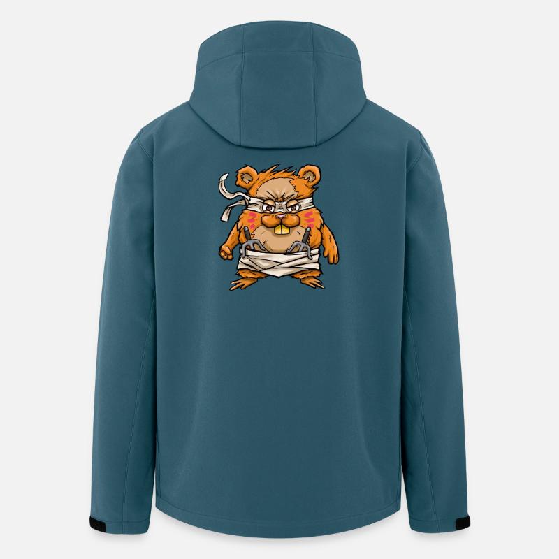 HAM-JITSU - Recycelte Männer Softshell-Jacke Discoverer von Stanley/Stella - Dunkles Petrol