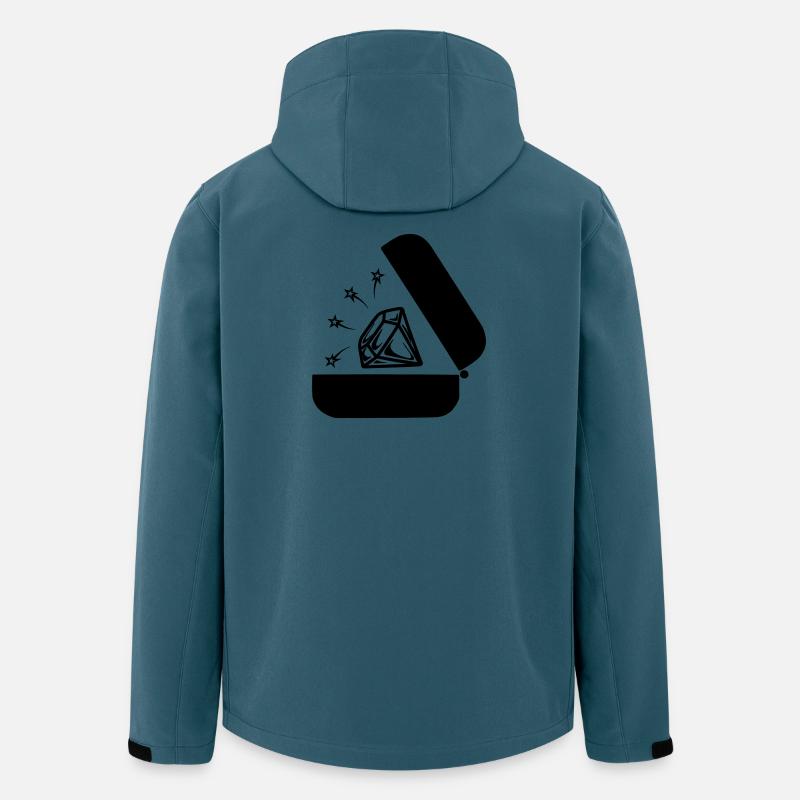 Diamant dans la boîte - Veste softshell homme en polyester recyclé Stanley/Stella - bleu pétrole foncé