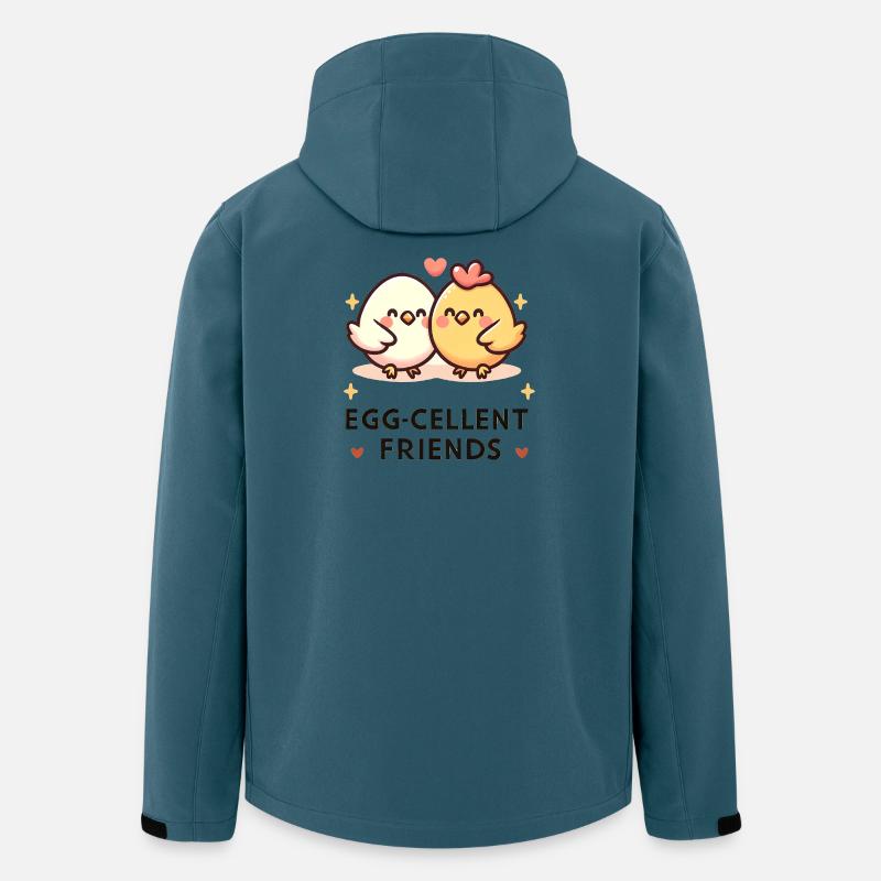 Egg-Cellent Friends - Recycelte Männer Softshell-Jacke von Stanley/Stella - Dunkles Petrol