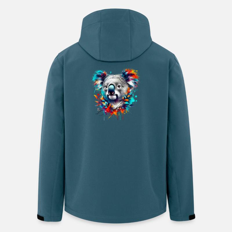 Koala - Veste softshell homme en polyester recyclé Stanley/Stella - bleu pétrole foncé