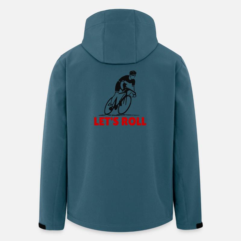Dynamischer Radfahrer Silhouette - Recycelte Männer Softshell-Jacke von Stanley/Stella - Dunkles Petrol