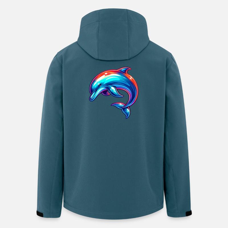 Delfin - Recycelte Männer Softshell-Jacke von Stanley/Stella - Dunkles Petrol