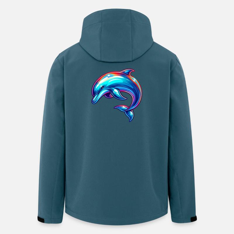 Delfin - Recycelte Männer Softshell-Jacke von Stanley/Stella - Dunkles Petrol