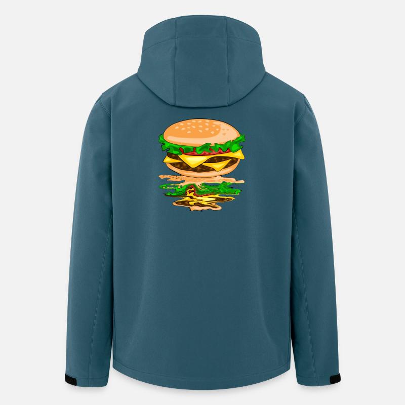 Hamburger mit einer Spiegelung - Recycelte Männer Softshell-Jacke von Stanley/Stella - Dunkles Petrol