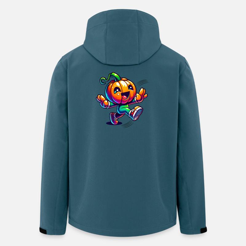 Citrouille dansante - mignon plaisir d’Halloween - Veste softshell homme en polyester recyclé Stanley/Stella - bleu pétrole foncé