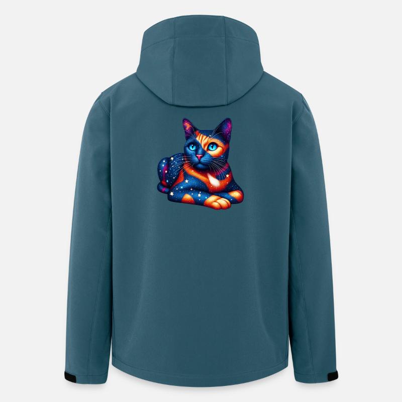 Katze - Recycelte Männer Softshell-Jacke von Stanley/Stella - Dunkles Petrol