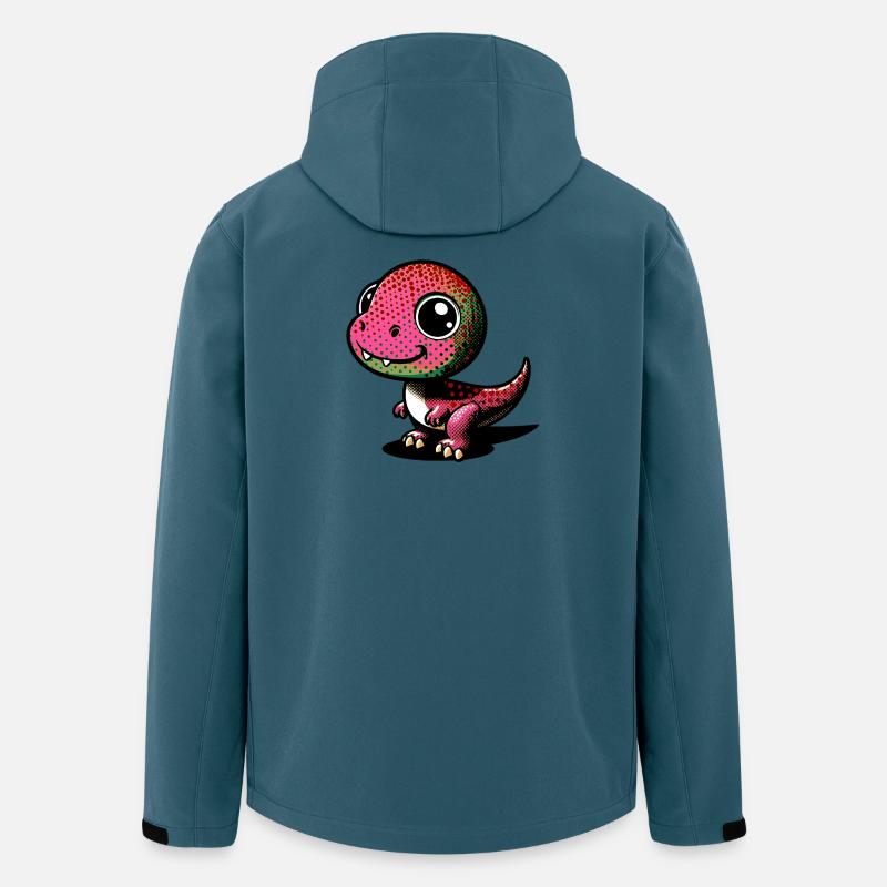 Dinosaurier - Recycelte Männer Softshell-Jacke von Stanley/Stella - Dunkles Petrol