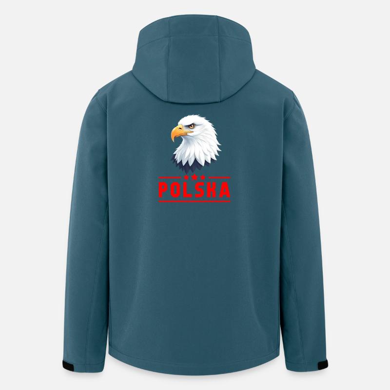 POLEN Adler rote Buchstaben - Recycelte Männer Softshell-Jacke von Stanley/Stella - Dunkles Petrol