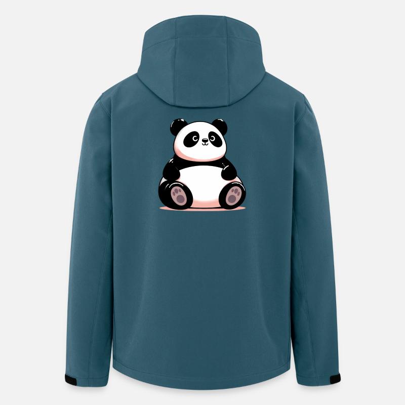 Panda - Recycelte Männer Softshell-Jacke von Stanley/Stella - Dunkles Petrol