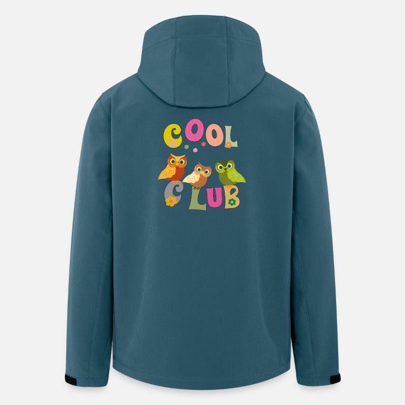 Cool Club , Eulen - Recycelte Männer Softshell-Jacke von Stanley/Stella - Dunkles Petrol
