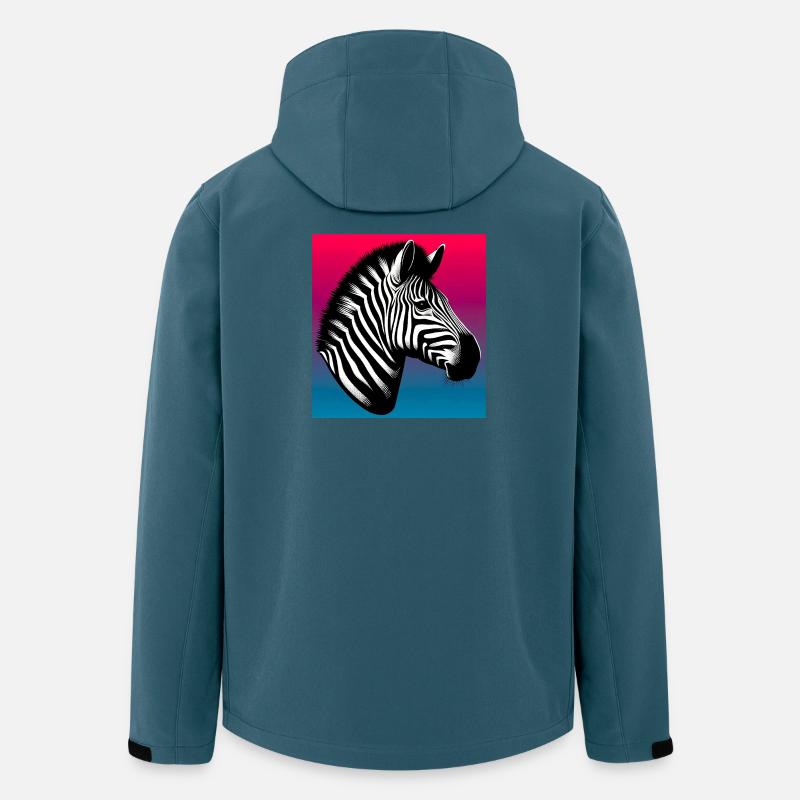 Zebra - Recycelte Männer Softshell-Jacke von Stanley/Stella - Dunkles Petrol