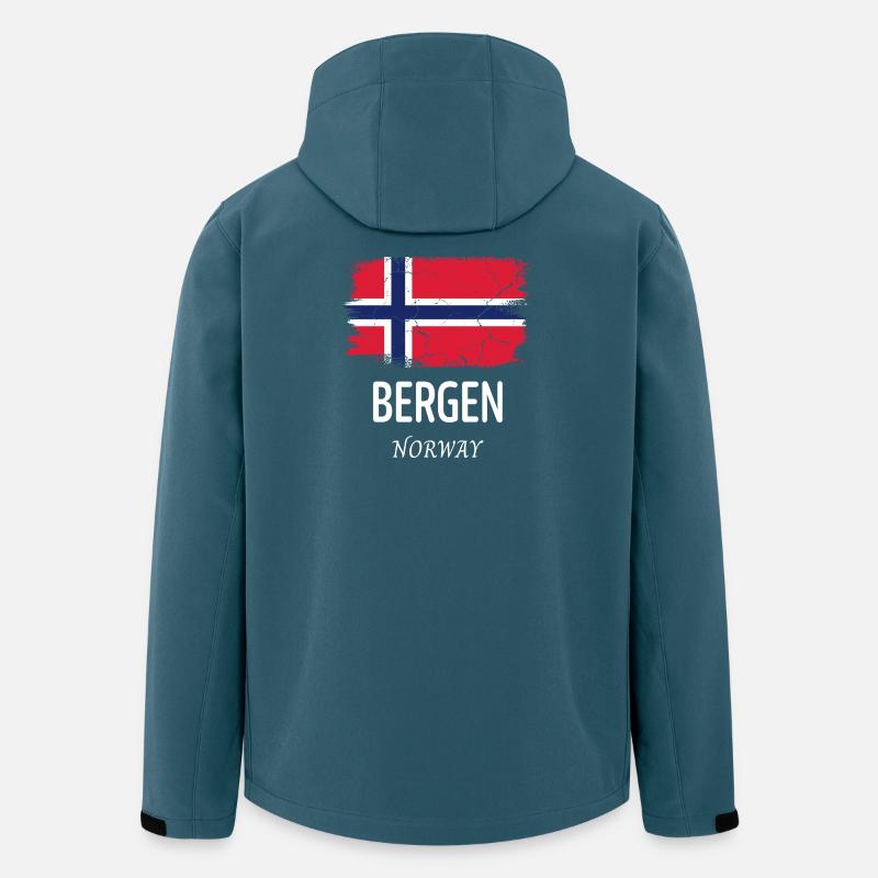 Bergen - Recycelte Männer Softshell-Jacke von Stanley/Stella - Dunkles Petrol