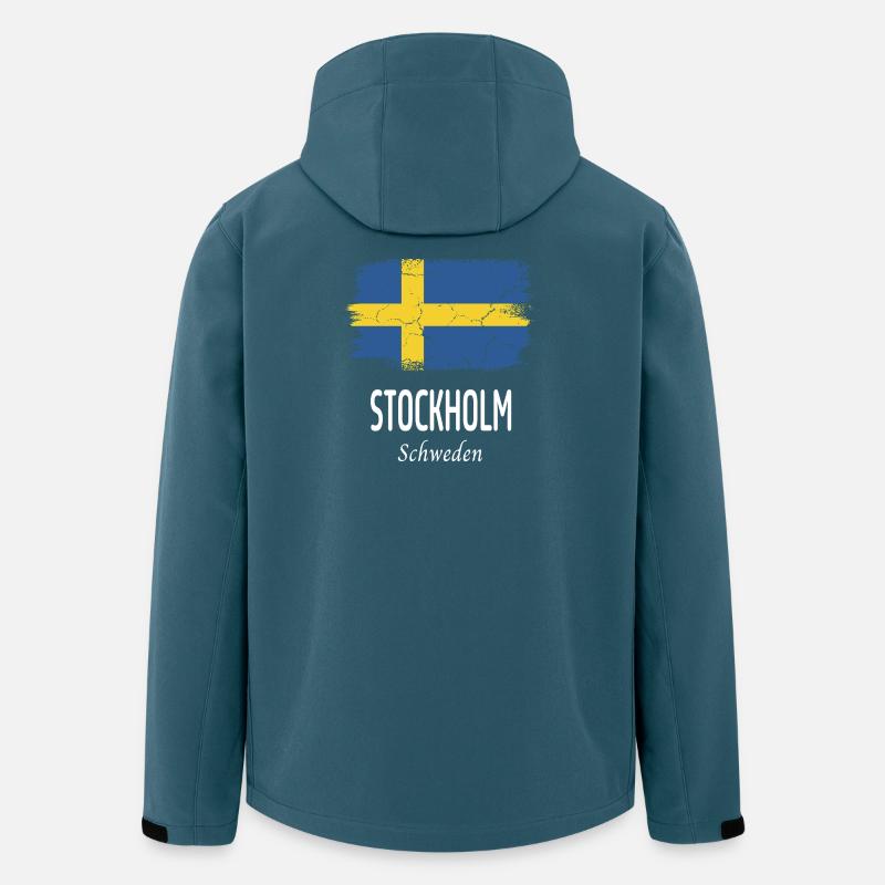 Stockholm - Recycelte Männer Softshell-Jacke von Stanley/Stella - Dunkles Petrol