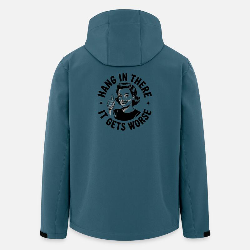Bleib dran, es wird schlimmer - Recycelte Männer Softshell-Jacke von Stanley/Stella - Dunkles Petrol