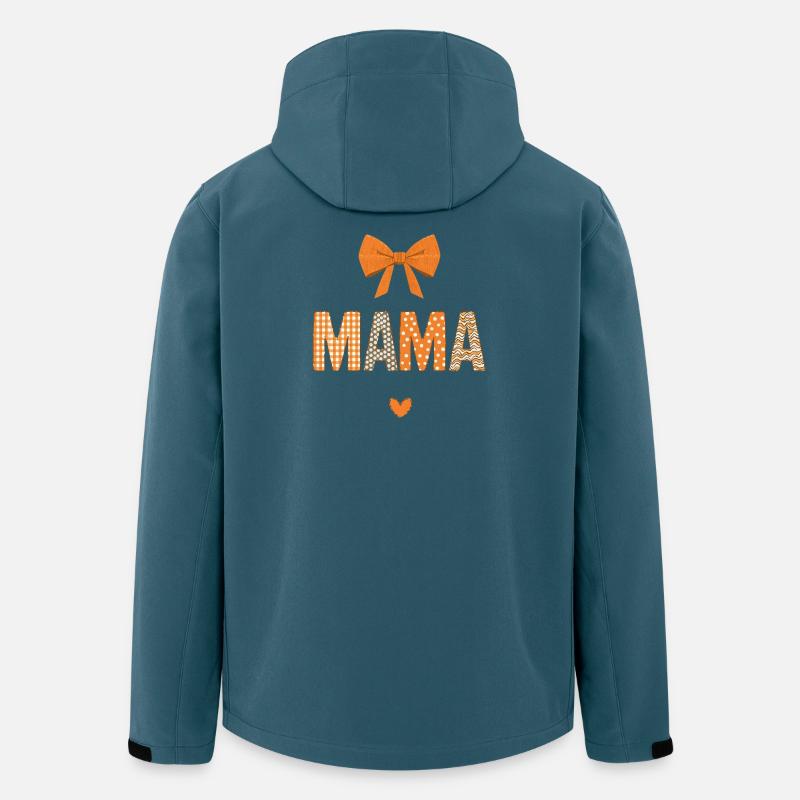 Maman Orange Motifs Patchwork - Veste softshell homme en polyester recyclé Stanley/Stella - bleu pétrole foncé