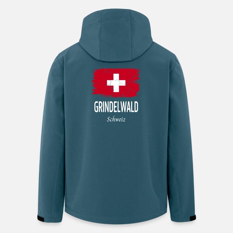 Grindelwald - Recycelte Männer Softshell-Jacke von Stanley/Stella - Dunkles Petrol