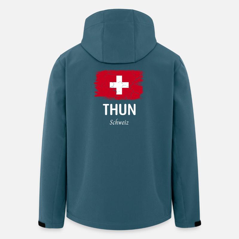 Thun - Recycelte Männer Softshell-Jacke von Stanley/Stella - Dunkles Petrol