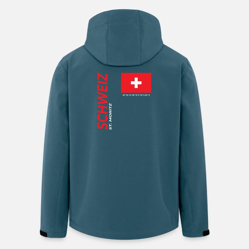 St. Moritz - Recycelte Männer Softshell-Jacke von Stanley/Stella - Dunkles Petrol