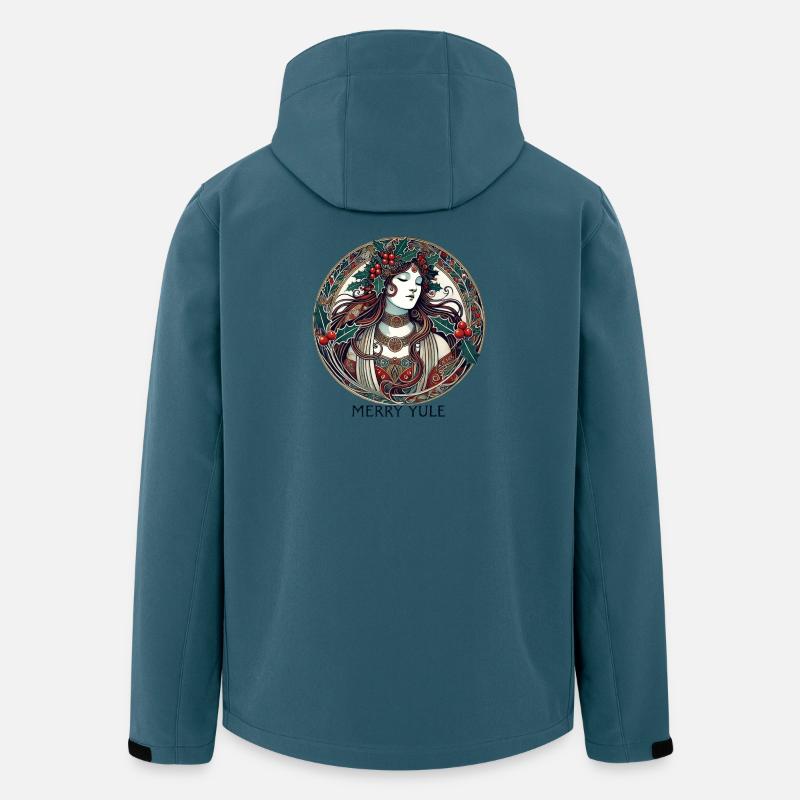 Yule Maiden Stechpalmenkreis - Recycelte Männer Softshell-Jacke von Stanley/Stella - Dunkles Petrol