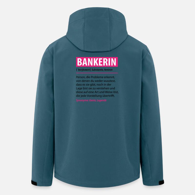 Lustige Bankerin Beruf Definition Geschenk - Recycelte Männer Softshell-Jacke von Stanley/Stella - Dunkles Petrol