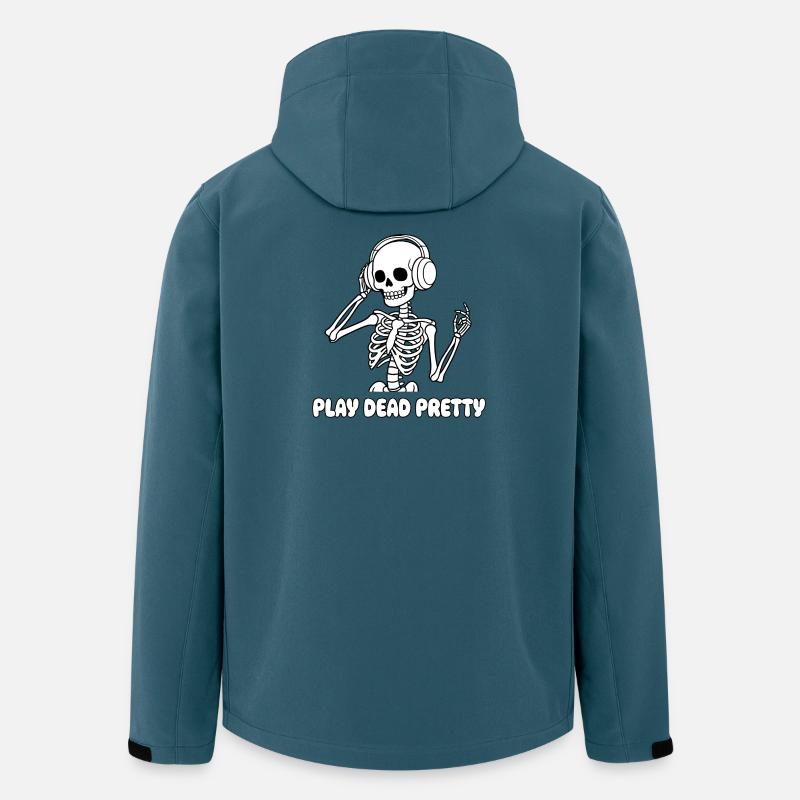 Skelett mit Kopfhörern - Recycelte Männer Softshell-Jacke von Stanley/Stella - Dunkles Petrol