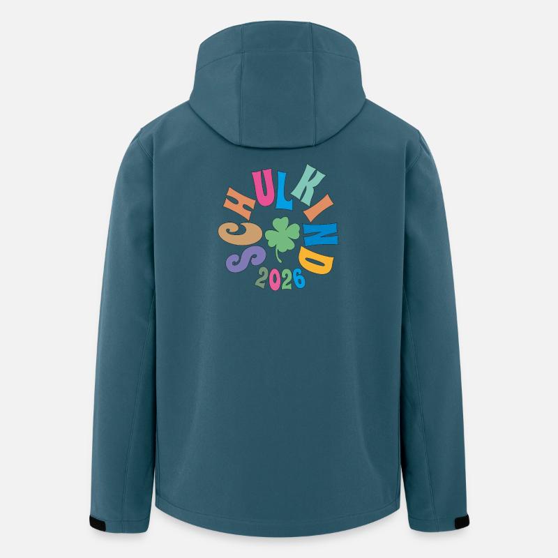 Schulkind 2026  Kleeblatt - Recycelte Männer Softshell-Jacke von Stanley/Stella - Dunkles Petrol