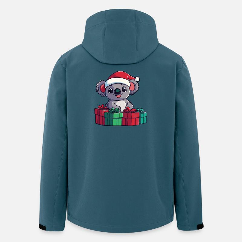 Koala Weihnachten - Recycelte Männer Softshell-Jacke von Stanley/Stella - Dunkles Petrol