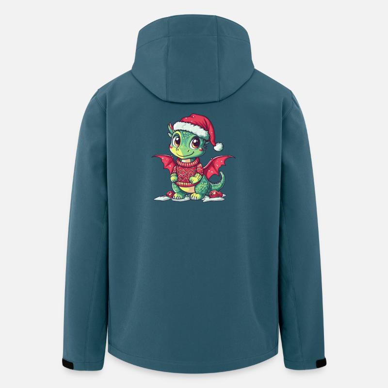 Drache Weihnachten Xmas - Recycelte Männer Softshell-Jacke von Stanley/Stella - Dunkles Petrol