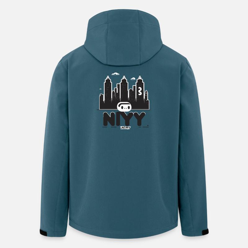 NYC Robot Skyline Print - Men’s Recycled Softshell Jacket by Stanley/Stella - stargazer