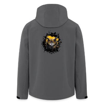 Owl Night Owl Splatter - Men’s Recycled Softshell Jacket by Stanley/Stella - stargazer - Back - AI Model Male 185 light (185cm)