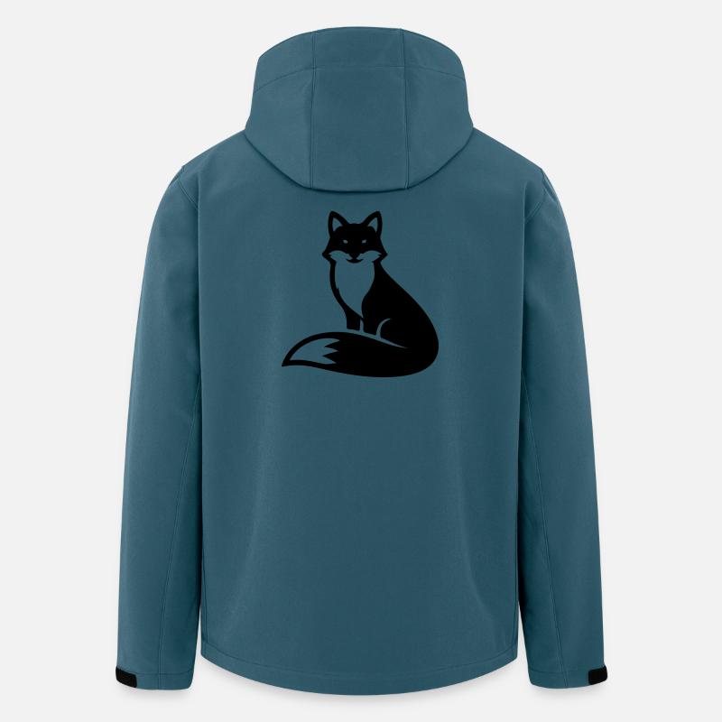 Fuchs Tier - Recycelte Männer Softshell-Jacke von Stanley/Stella - Dunkles Petrol