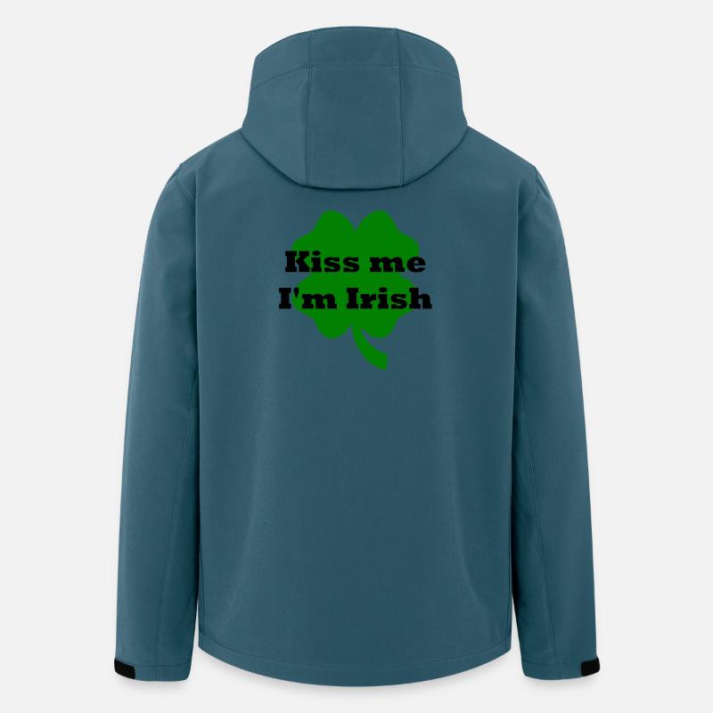 Kiss me I'm Irish - Recycelte Männer Softshell-Jacke von Stanley/Stella - Dunkles Petrol