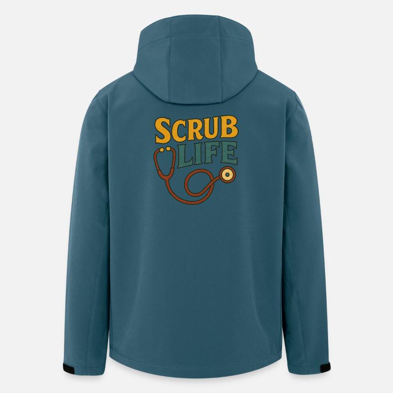Scrub Life Medizinisches Stethoskop - Recycelte Männer Softshell-Jacke von Stanley/Stella - Dunkles Petrol