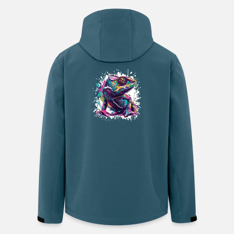  Gecko Spritzer - Recycelte Männer Softshell-Jacke von Stanley/Stella - Dunkles Petrol