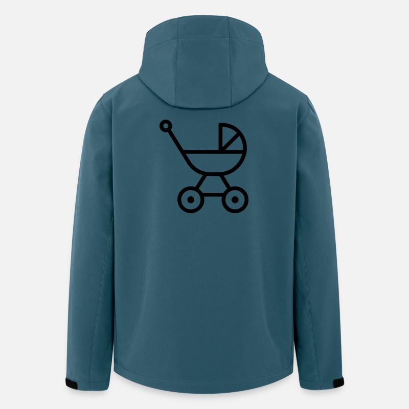 Kinderwagen - Recycelte Männer Softshell-Jacke von Stanley/Stella - Dunkles Petrol